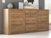 Buffet/bahut LARZAC 2 portes 3 tiroirs chêne rivera