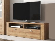 Meuble tv-hifi LARZAC 1 porte abattante chêne rivera