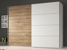 Armoire GALACTIC 2 portes 270 cm blanc/chêne beaufort
