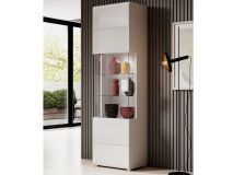 Colonne TOMASSON 1 porte blanc/blanc brillant