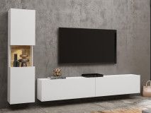 Mur tv-hifi AVATAR 3 portes blanc