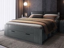 Lit GALACTIC 160x200 cm chêne carbon