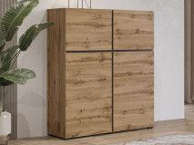 Commode CROSSAIR 4 portes chêne wotan