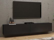 Meuble tv-hifi AVATAR 2 portes noir