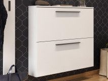 Meuble à chaussures UTANA 2 portes 100 cm blanc