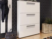 Meuble à chaussures UTANA 3 portes 100 cm blanc