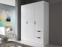 Armoire FREEDOM 3 portes 2 tiroirs blanc