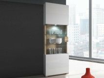 Colonne TORERO 1 porte sanremo/blanc laqué avec led