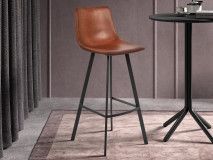 Chaise de bar WINDSOR cognac 78 cm