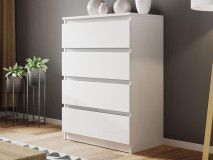 Commode MALIWA 4 tiroirs blanc