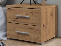 Chevet IXANA 2 tiroirs chêne artisan