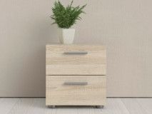 Table de chevet POPEI 2 tiroirs chêne