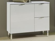 Meuble sous-lavabo MANAU 1 porte 2 tiroirs blanc