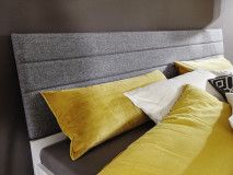 Tête de lit SCARLETT 160x200 cm gris avec tissu