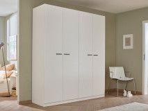 Armoire FLORILLA 4 portes 181 cm blanc