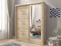 Armoire ALABAMA 2 portes coulissantes 200 cm chêne sonoma
