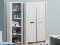Armoire ELVITALIC 2 portes chêne blanchi