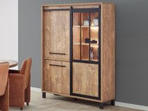 Meuble bar ALCANTARA 3 portes teck orangé