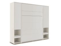 Lit mural escamotable CONCEPTION PRO 140x200 cm cachemire (vertical) avec armoires avec matelas