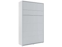 Lit mural escamotable CONCEPTION PRO 120x200 cm gris mat (vertical) avec matelas