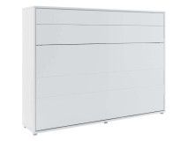 Lit mural escamotable CONCEPTION PRO 140x200 cm blanc mat (horizontal) avec matelas