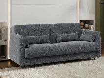 Canapé rabattable CONCEPTION PRO 2 places tissu graphite