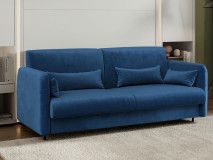 Canapé rabattable CONCEPTION PRO 3 places tissu bleu