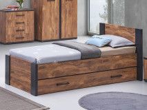 Lit ELENAS 90x200 cm acacia avec tiroirs