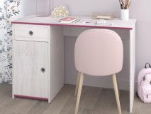 Bureau SMOOKIE pin blanc/rose