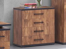 Commode ELENAS 4 tiroirs acacia