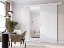 Porte coulissante CLENATO 96 cm blanc
