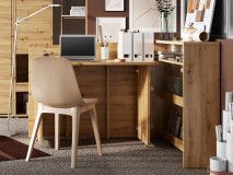 Bureau escamotable CONCEPTION PRO chêne artisan gauche