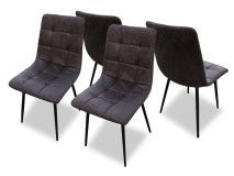 Lot de 4 chaises ARCHIMEDE noir