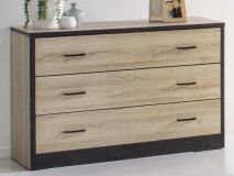 Commode NORI 3 tiroirs chêne français