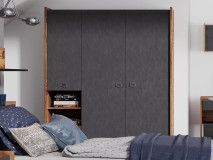 Armoire FANJO 3 portes épicéa alpin/acier