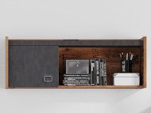 Armoire murale FANJO 1 porte 1 niche épicéa alpin/acier