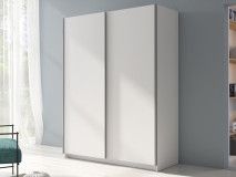 Armoire GONZOLA 2 portes coulissantes 180 cm blanc