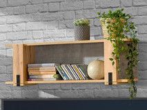 Étagère MILPO 100 chêne wotan/béton