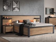 Lit FELINDRA 160x200 cm chêne français