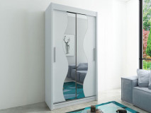 Armoire MADERA 2 portes coulissantes 120 cm blanc