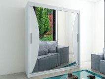Armoire MONACORNE 2 portes coulissantes 180 cm blanc