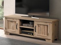 Meuble tv-hifi SYROCO 2 portes chêne canyon
