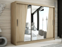 Armoire RHOMBO 3 portes coulissantes 250 cm sonoma
