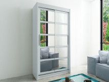 Armoire ROMELU 2 portes coulissantes 100 cm blanc