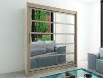 Armoire ROMELU 2 portes coulissantes 200 cm sonoma