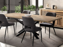 Table repas SANDRA extensible 190>240 cm chêne canyon