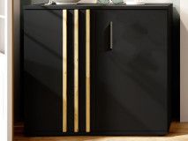 Commode GONZOLA 2 portes noir