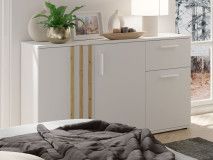 Commode GONZOLA 3 portes 1 tiroir blanc