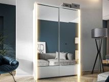 Armoire TAMARA 2 portes 2 tiroirs 150 cm blanc