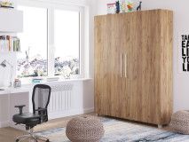 Lit escamotable TEMA 160x200 cm chêne doré